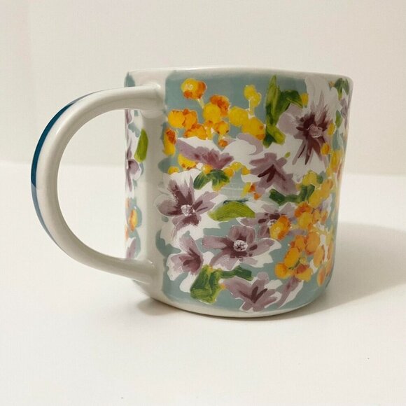 Anthropologie Floral Mug Monogram  Letter D Cup - Picture 3 of 12